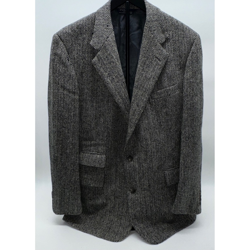 Polo by Ralph Lauren Gray Herringbone Wool Sport Coat